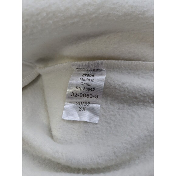 Woman Within Pullover. Long Sleeve Cream,Plus Size Top 3X 30/32 Fleece,Cardinal - Picture 5 of 10